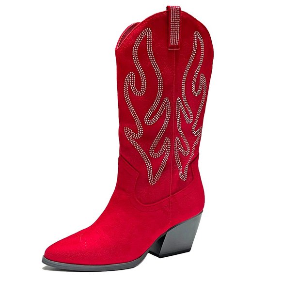 Shoes New Red Rhinestone Western Sparkly Cowboy Boots Poshmark
